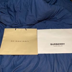 2 empty Burberry bags